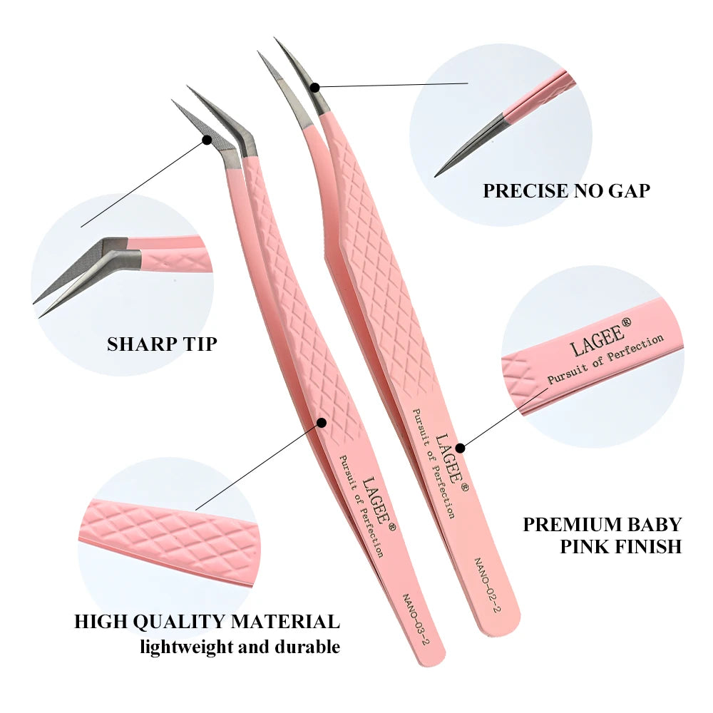 Nano Eyelash Extension Tweezers for Eyebrows - Vivian