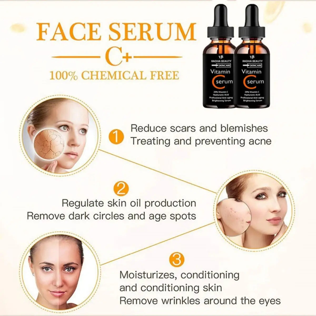 Vitamin C Serum for Face Long Lasting Moisturizer - Vivian