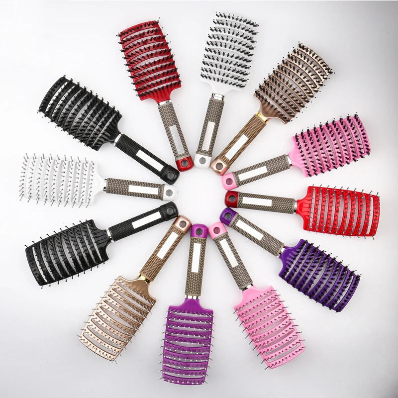 Nylon bristle detangling hair comb - Vivian