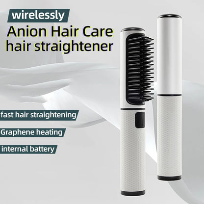 Multifunctional Electric Hot Comb Cordless Hair Straightener - Vivian