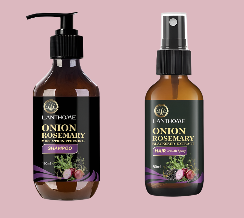 Onion and rosemary shampoo and spray