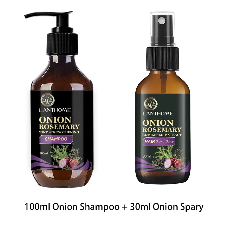 Onion and rosemary shampoo and spray