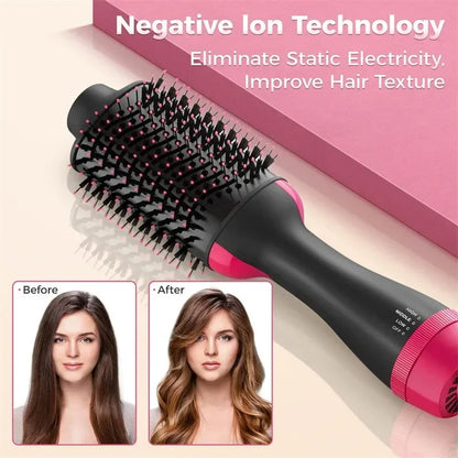 Hair Styling Comb with Hot Air Brush - Vivian