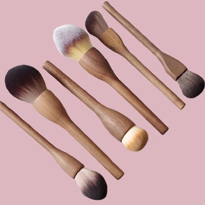 European style wooden handle makeup brush - Vivian